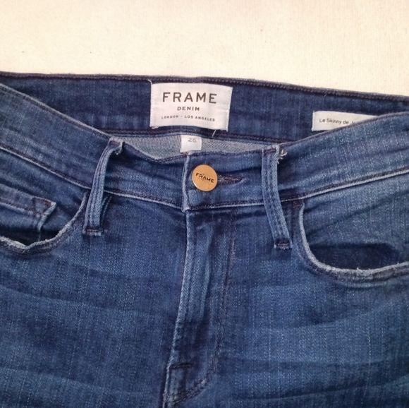 FRAME Denim | Le Skinny de Jeanne Crop Stretch Jeans Womens Size 26 - Picture 5 of 14